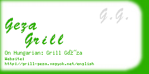 geza grill business card